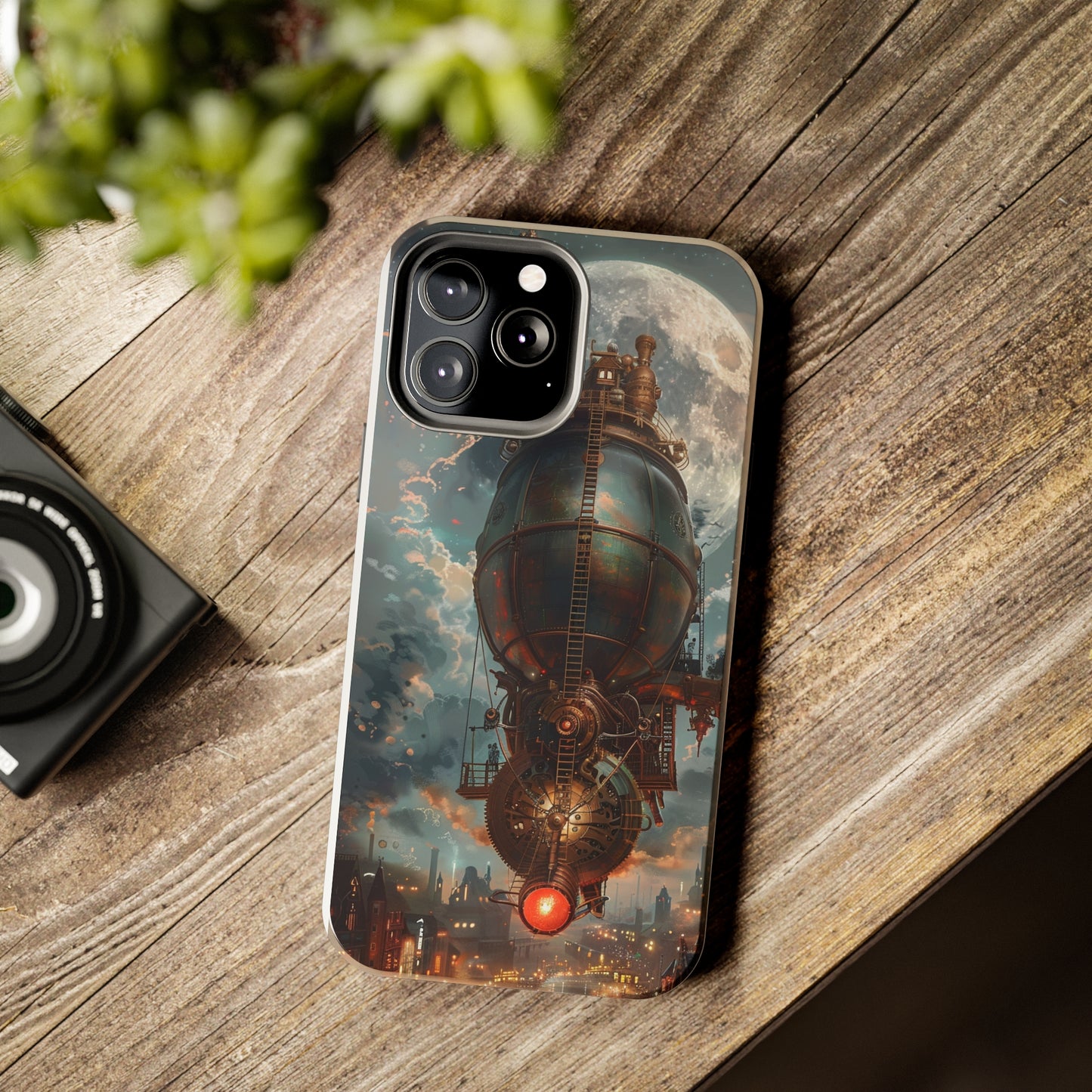 Steampunk Adventure Phone Case for iPhone - Lightweight, Impact Resistant, Wireless Charging Compatible