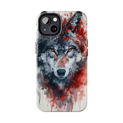 Biomorphism Style Wolf Phone Case for iPhone - Lightweight, Impact Resistant, Wireless Charging Compatible