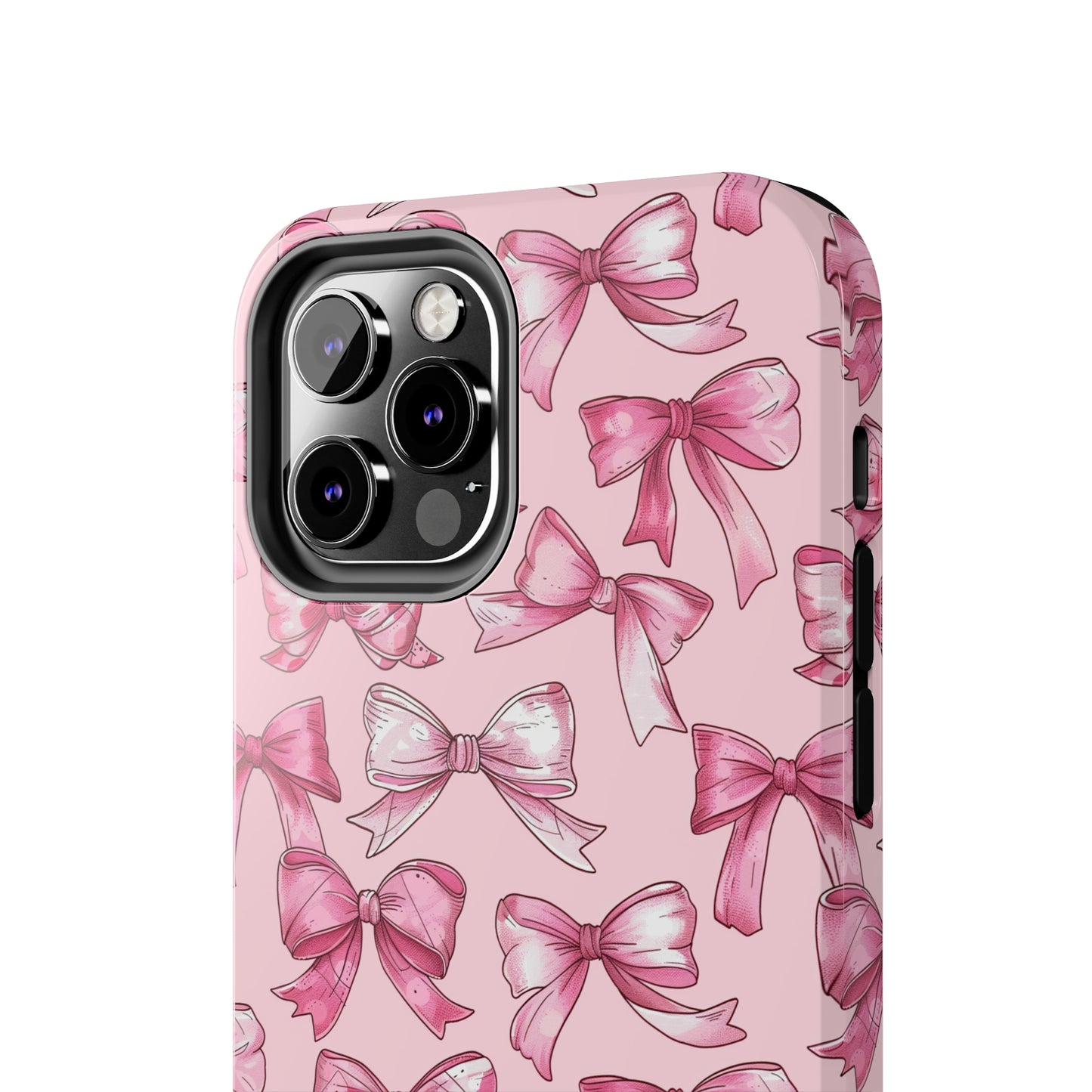 Pink Bows Phone Case for iPhone - Lightweight, Impact Resistant, Wireless Charging Compatible