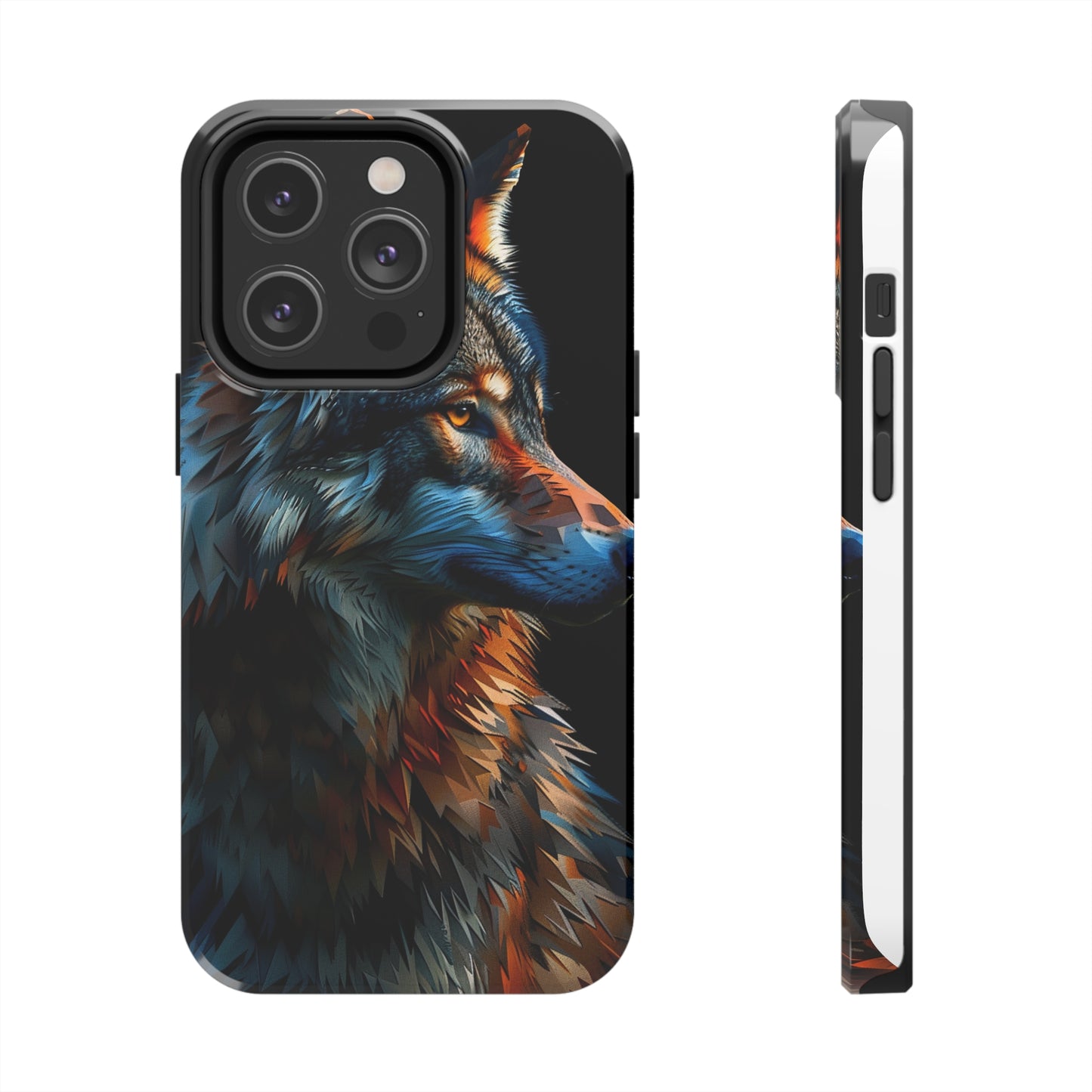 Biomorphism Style Wolf Phone Case 2 for iPhone - Lightweight, Impact Resistant, Wireless Charging Compatible