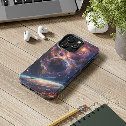 Cosmic Scene Phone Case for iPhone - Lightweight, Impact Resistant, Wireless Charging Compatible