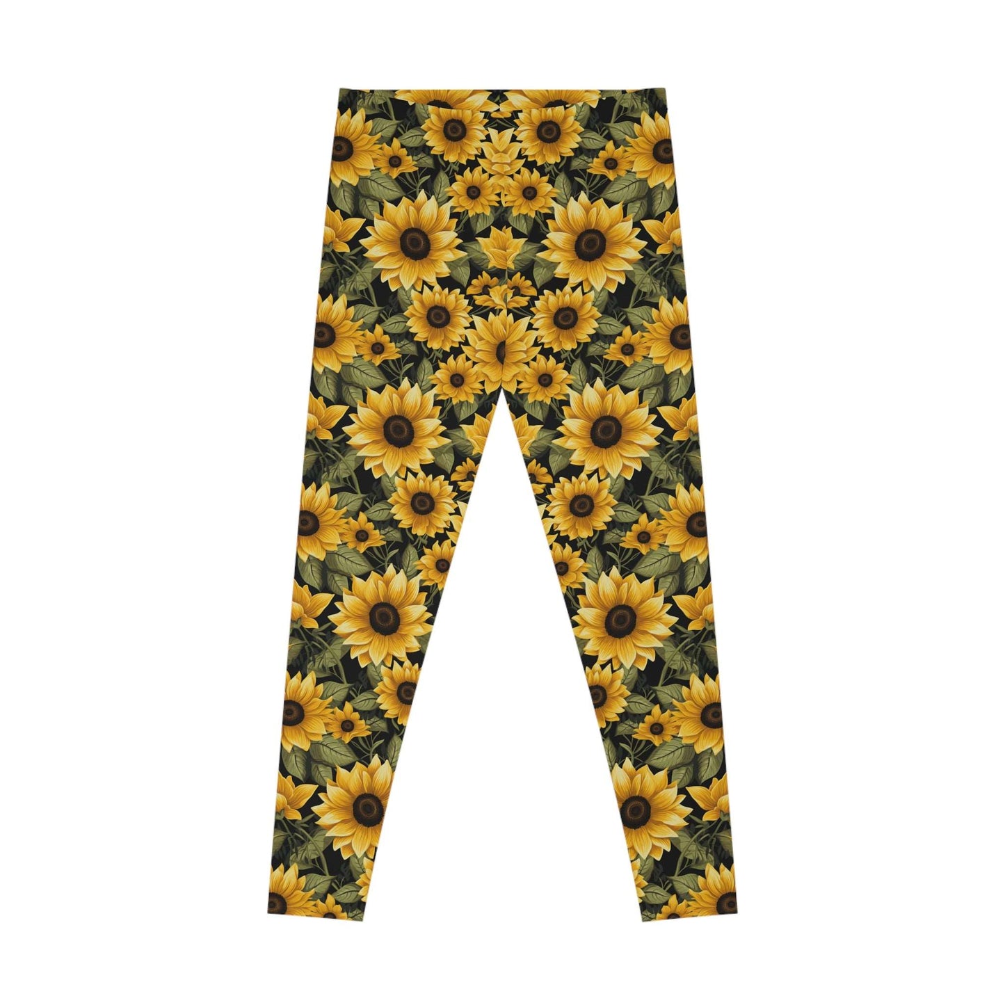 Sunflower Pattern Leggings - Bright Style for Active Women