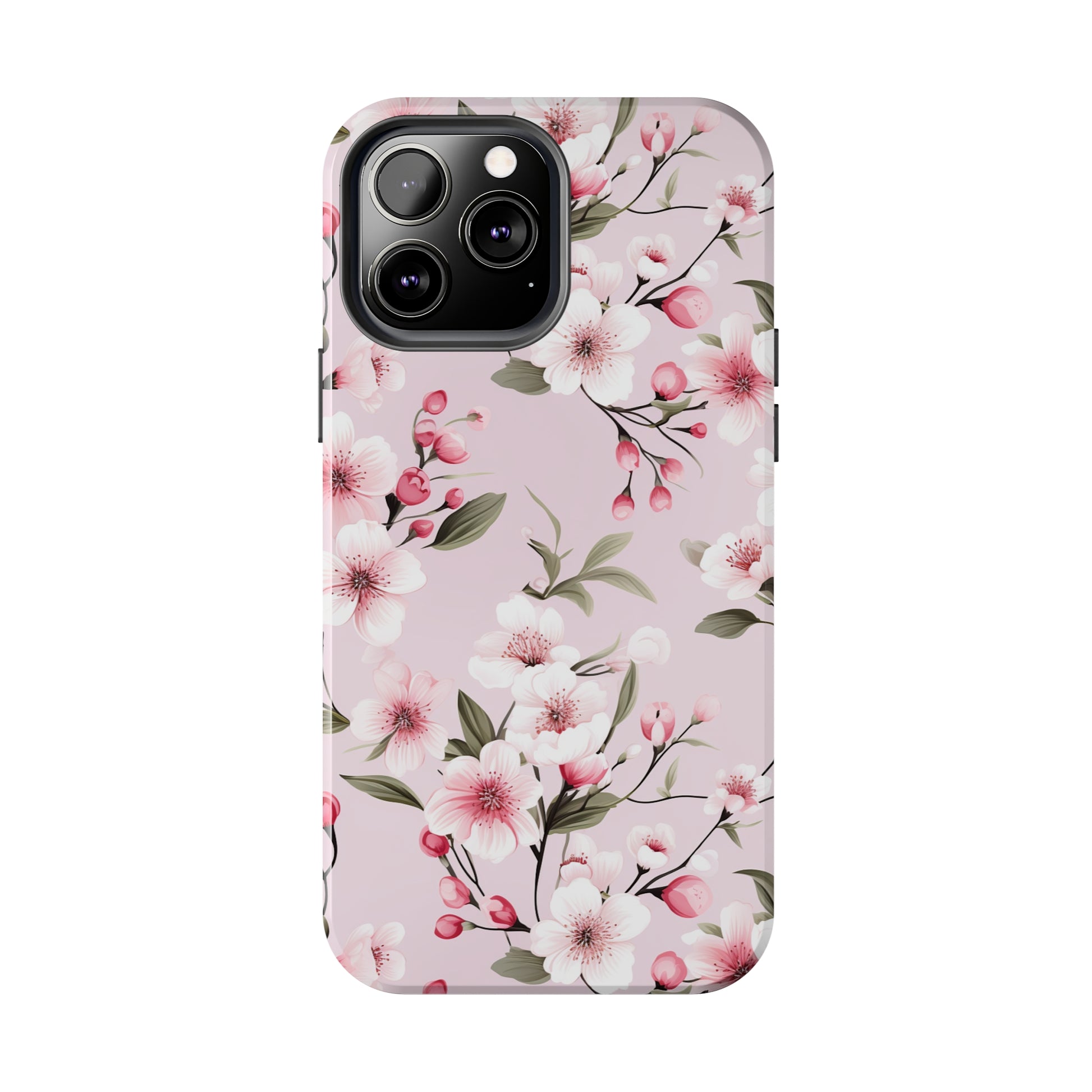 AI Cherry Blossom Pattern Phone Case for iPhone - Lightweight, Impact Resistant, Wireless Charging Compatible-AI phone case-AI By AJ