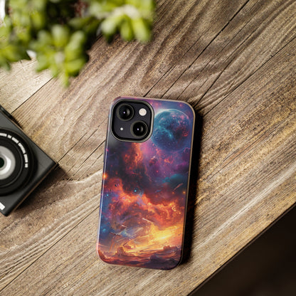 Cosmic Space Phone Case for iPhone - Lightweight, Impact Resistant, Wireless Charging Compatible