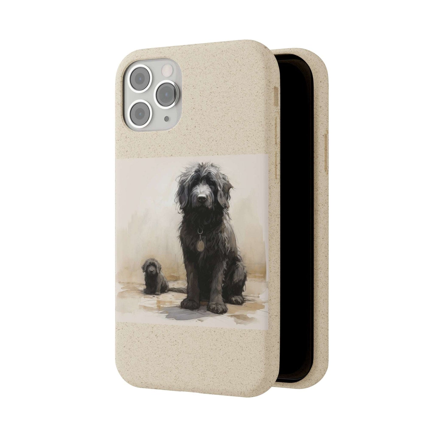 Biodegradable Custom Pet Phone Case, Dog iPhone Case, Doodle Phone Case, Newfypoo, Puppy phone case-AI phone case-AI By AJ