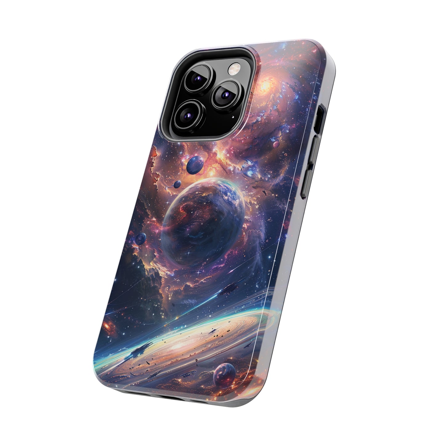 Cosmic Scene Phone Case for iPhone - Lightweight, Impact Resistant, Wireless Charging Compatible