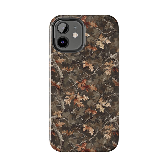 Brown Camo Phone Case for iPhone - Lightweight, Impact Resistant, Wireless Charging Compatible