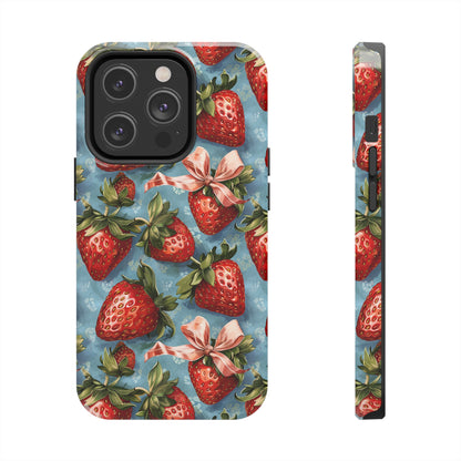 Bows and Berries 2 Phone Case for iPhone - Lightweight, Impact Resistant, Wireless Charging Compatible