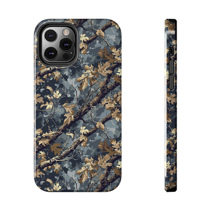 Gray Camo Phone Case for iPhone - Lightweight, Impact Resistant, Wireless Charging Compatible