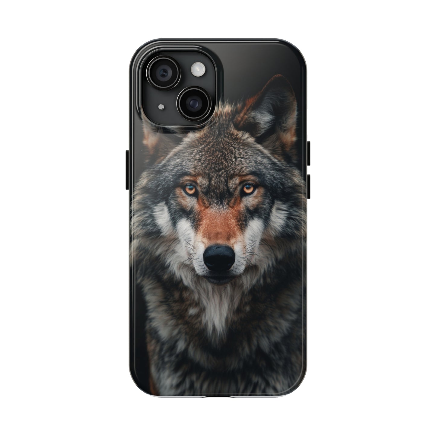 The Arte Povera Style Wolf Head 2 Phone Case for iPhone - Lightweight, Impact Resistant, Wireless Charging Compatible