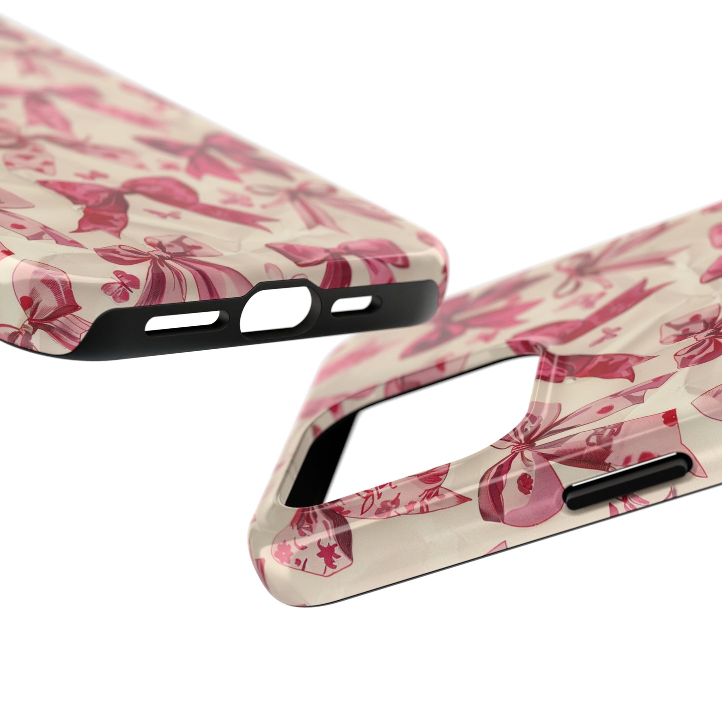 Pink Bows 3 Phone Case for iPhone - Lightweight, Impact Resistant, Wireless Charging Compatible