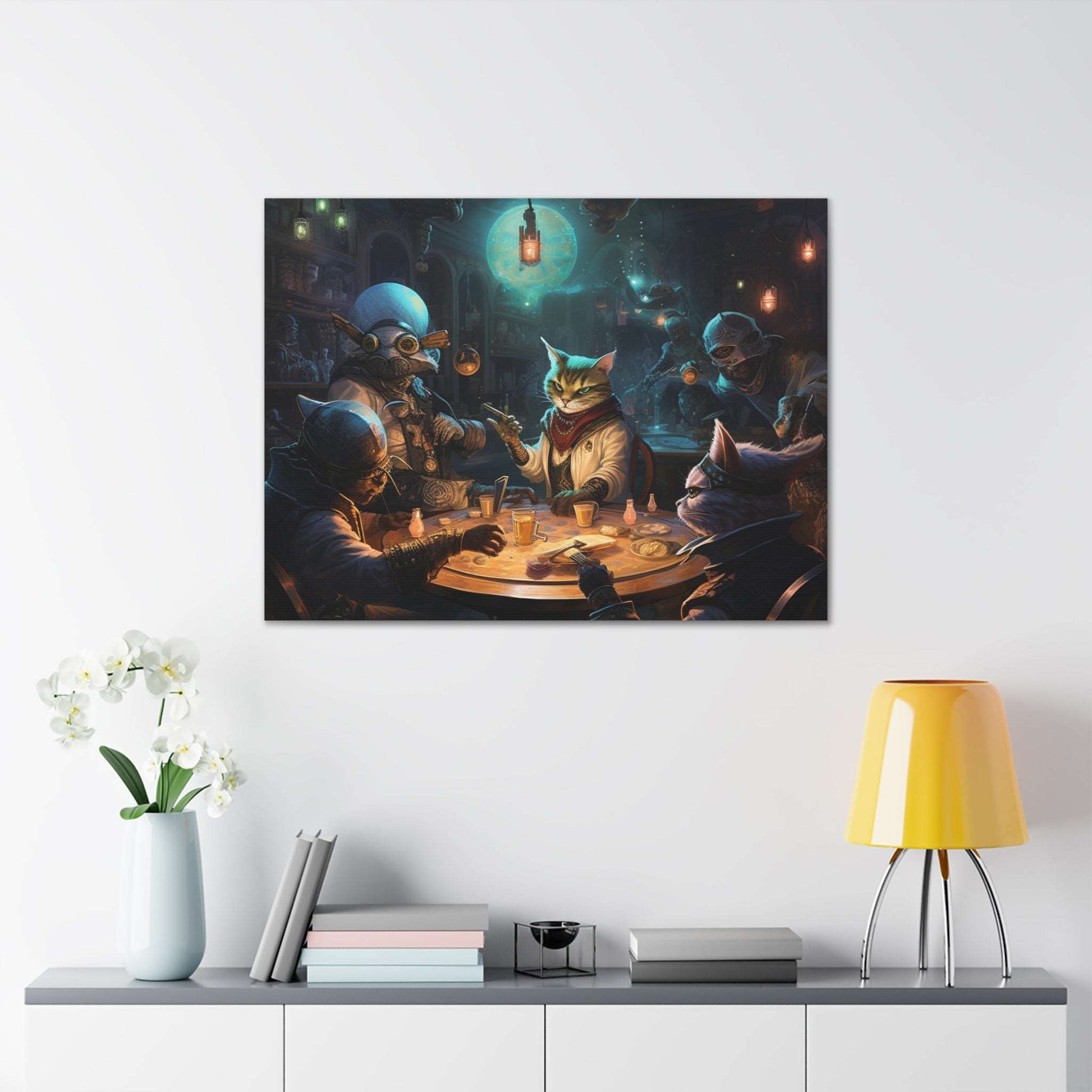 Another Intergalactic Poker wall art prints | Vintage Poster | AI Art | UFO Art | Fantasy art