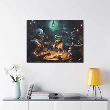 Another Intergalactic Poker wall art prints | Vintage Poster | AI Art | UFO Art | Fantasy art