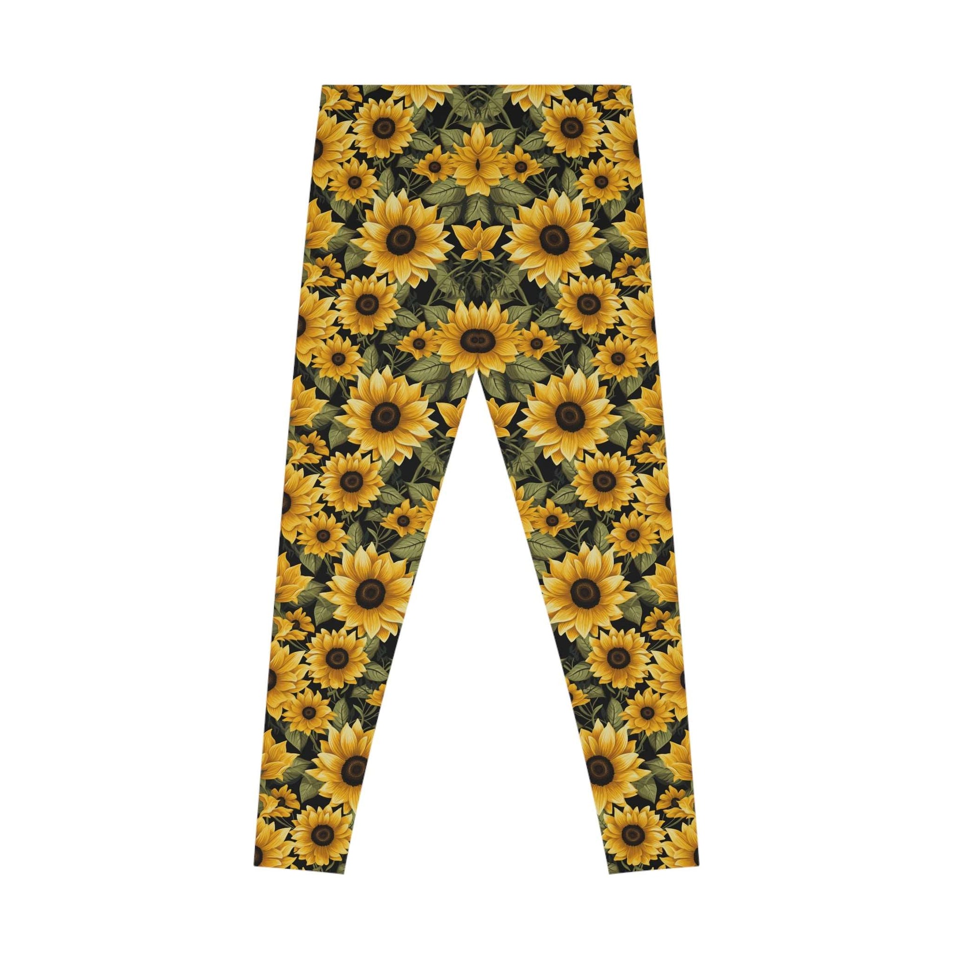 Sunflower Pattern Leggings - Bright Style for Active Women