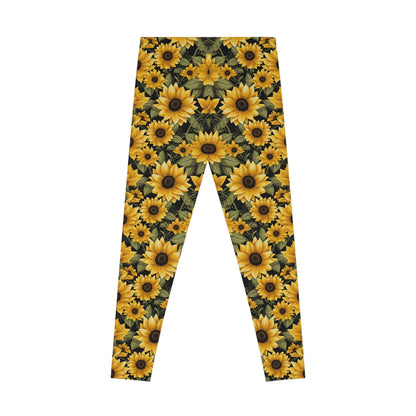 Sunflower Pattern Leggings - Bright Style for Active Women