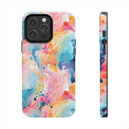 AI Psychedelic Pattern Phone Case for iPhone - Lightweight, Impact Resistant, Wireless Charging Compatible-AI phone case-AI By AJ