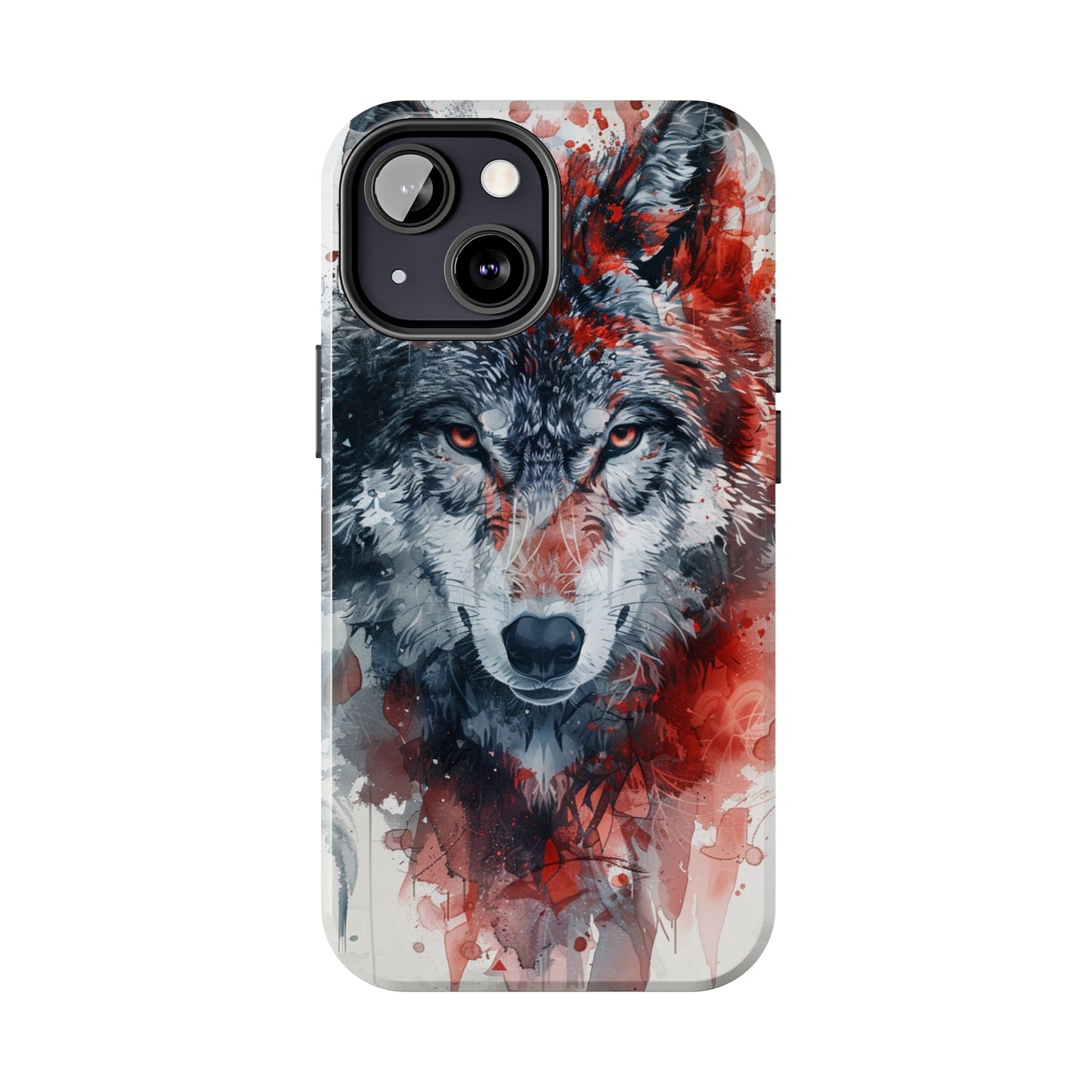 Biomorphism Style Wolf Phone Case for iPhone - Lightweight, Impact Resistant, Wireless Charging Compatible