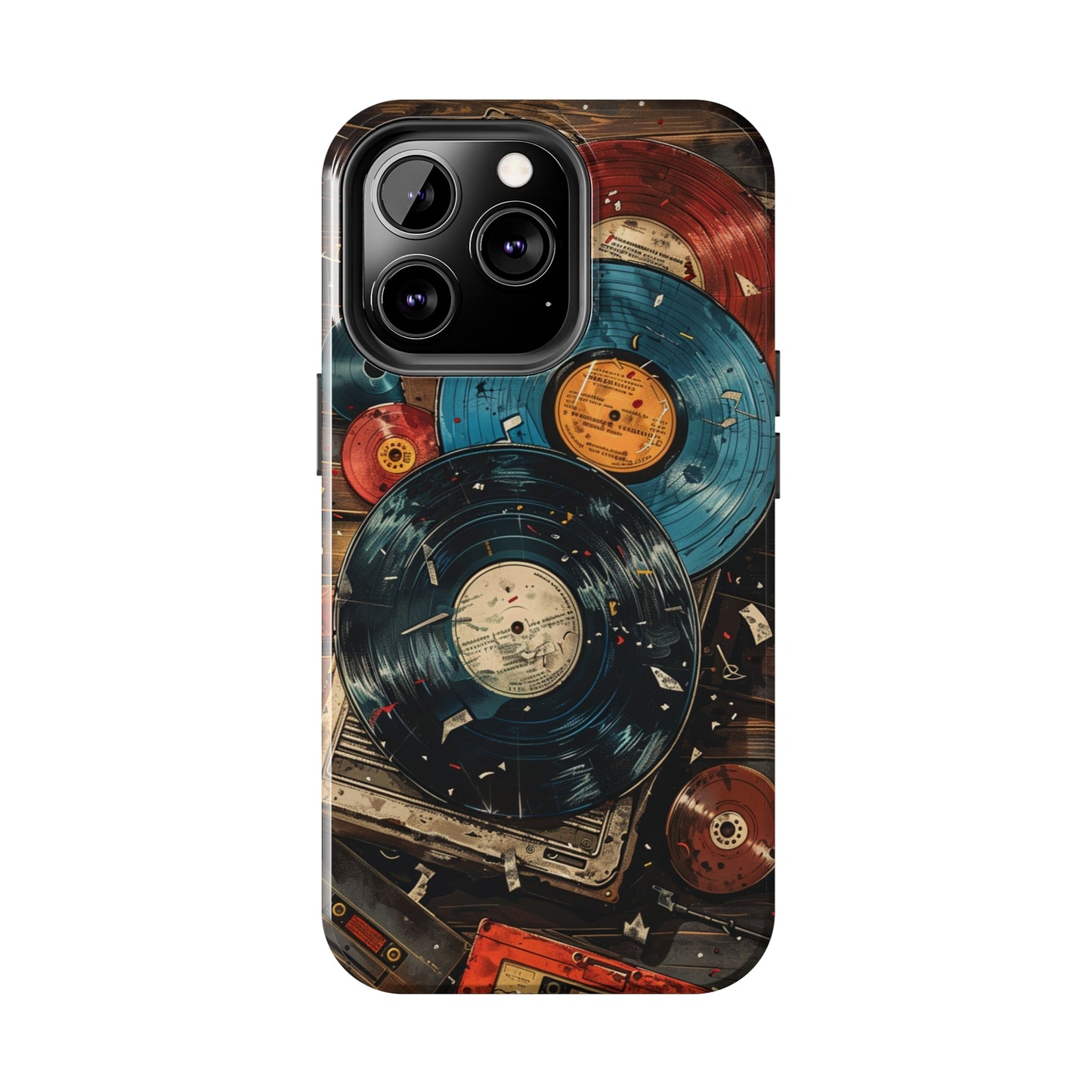 Vintage Audio Phone Case for iPhone - Lightweight, Impact Resistant, Wireless Charging Compatible