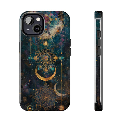 Mandala Pattern Phone Case for iPhone - Lightweight, Impact Resistant, Wireless Charging Compatible