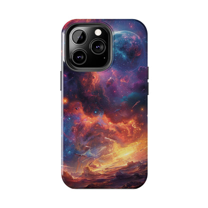 Cosmic Space Phone Case for iPhone - Lightweight, Impact Resistant, Wireless Charging Compatible