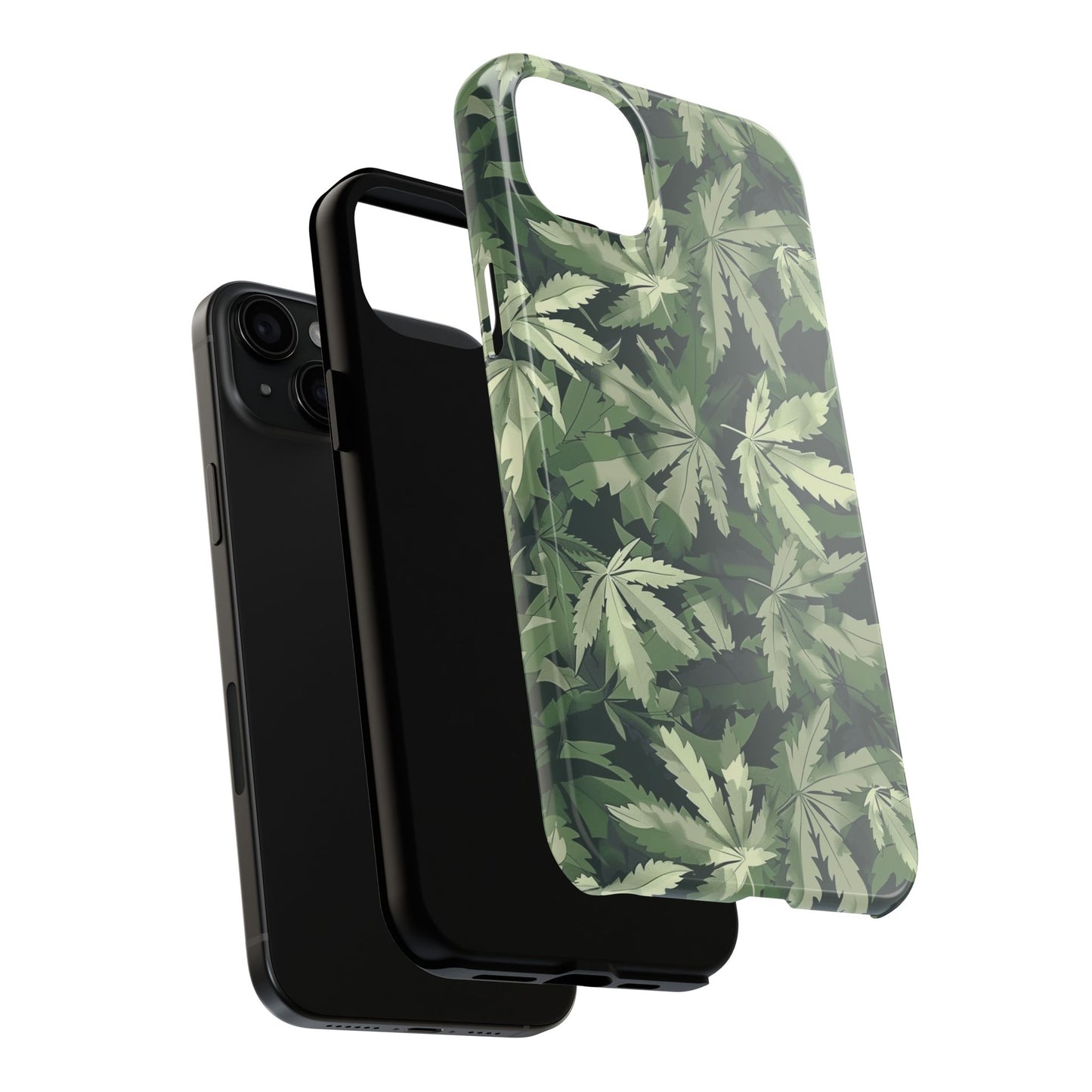 Cannabis Camo 3 Phone Case for iPhone - Lightweight, Impact Resistant, Wireless Charging Compatible