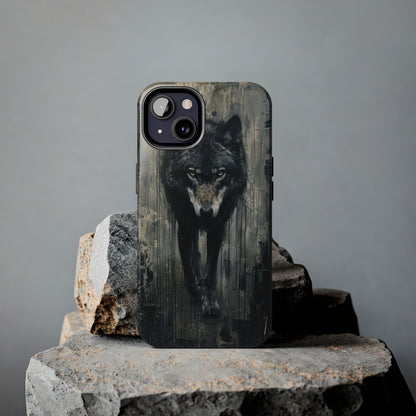 The Arte Povera Style Wolf Phone Case for iPhone - Lightweight, Impact Resistant, Wireless Charging Compatible