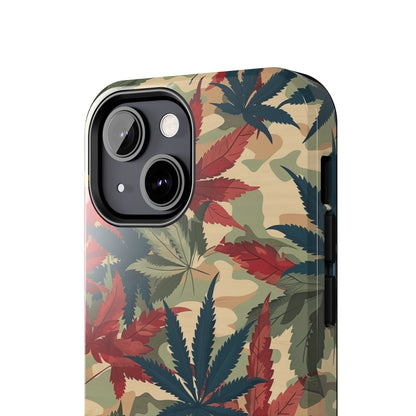 Cannabis Camo Phone Case for iPhone - Lightweight, Impact Resistant, Wireless Charging Compatible