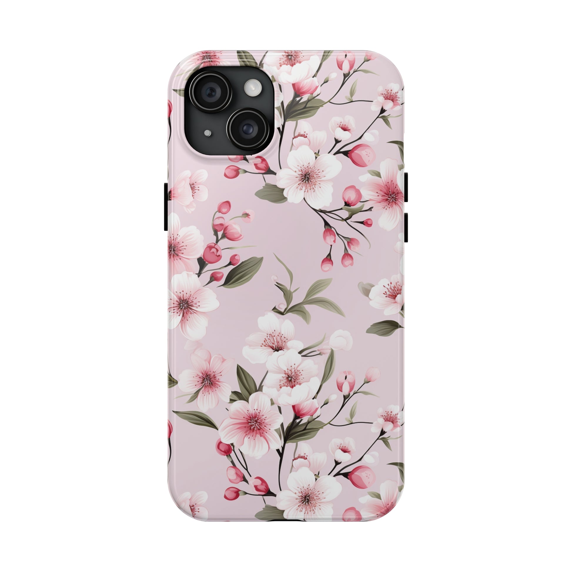 AI Cherry Blossom Pattern Phone Case for iPhone - Lightweight, Impact Resistant, Wireless Charging Compatible-AI phone case-AI By AJ