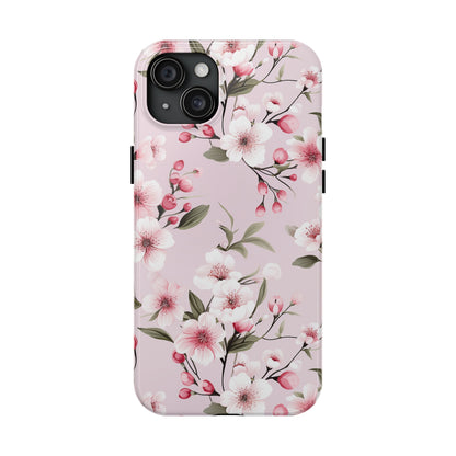 AI Cherry Blossom Pattern Phone Case for iPhone - Lightweight, Impact Resistant, Wireless Charging Compatible-AI phone case-AI By AJ