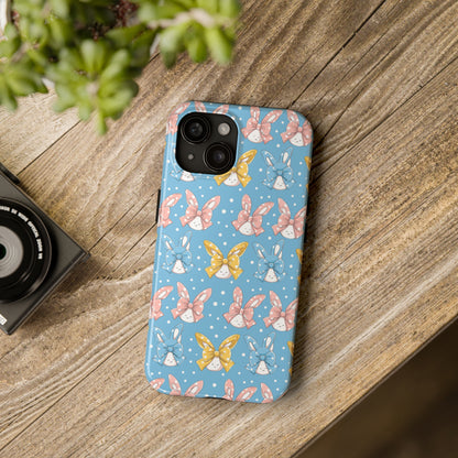 Bunnies and Bows Phone Case for iPhone - Lightweight, Impact Resistant, Wireless Charging Compatible