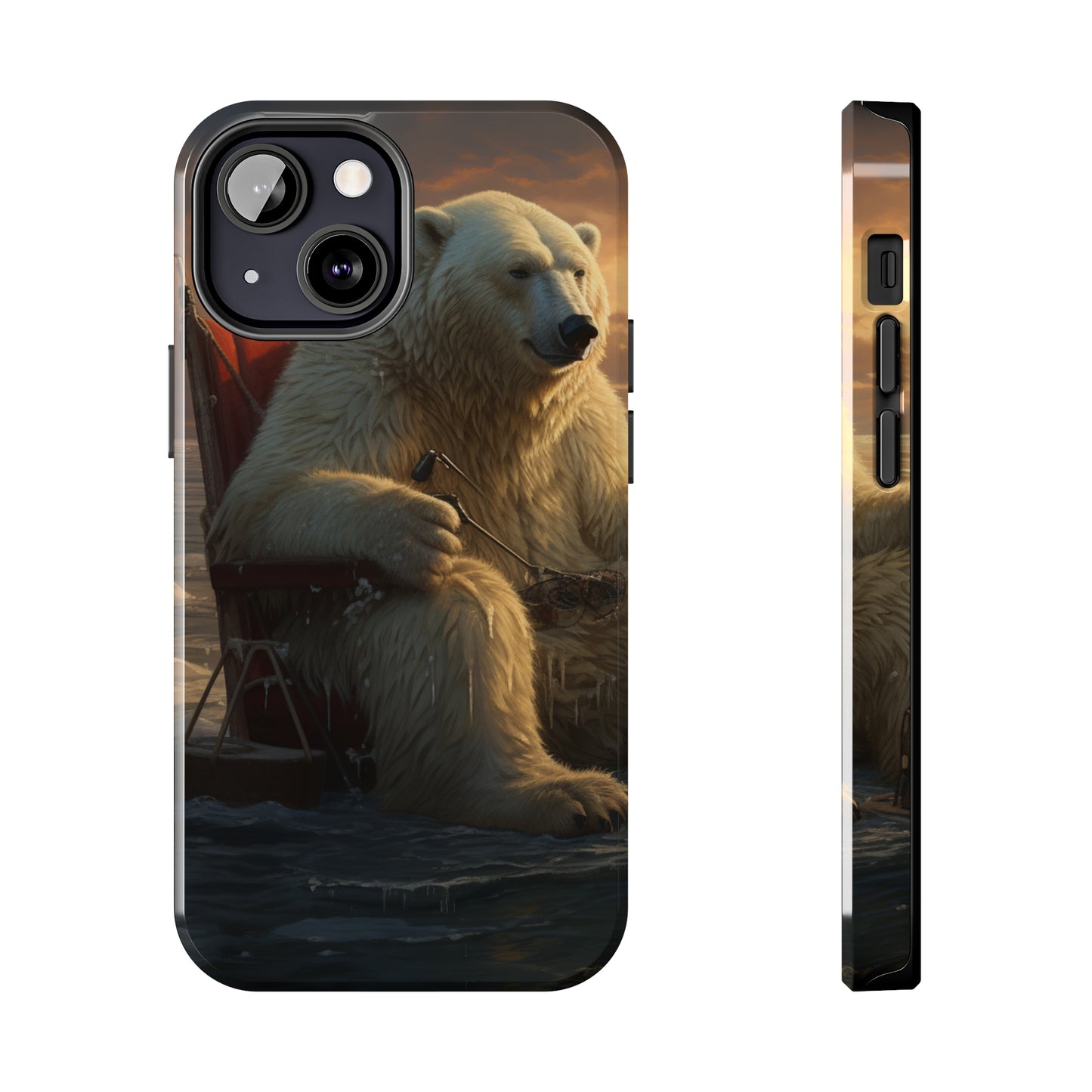 Rocking Polar Bear Phone Case for iPhone - Lightweight, Impact Resistant, Wireless Charging Compatible