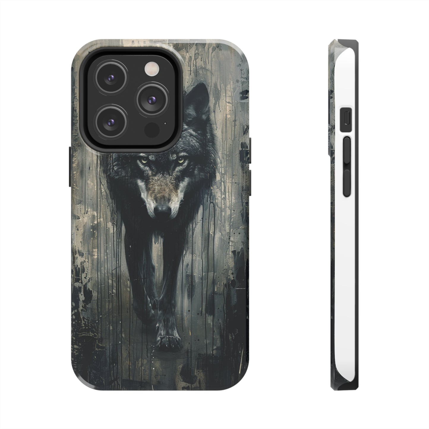 The Arte Povera Style Wolf Phone Case for iPhone - Lightweight, Impact Resistant, Wireless Charging Compatible