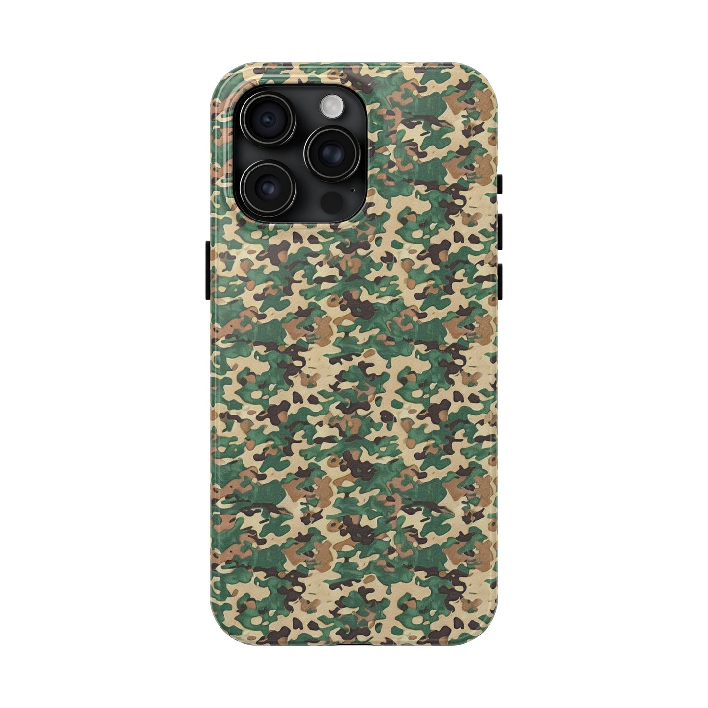 Green Camo Phone Case for iPhone - Lightweight, Impact Resistant, Wireless Charging Compatible