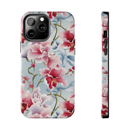 AI Orchid Pattern Phone Case for iPhone - Lightweight, Impact Resistant, Wireless Charging Compatible-AI phone case-AI By AJ