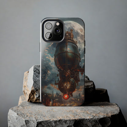 Steampunk Adventure Phone Case for iPhone - Lightweight, Impact Resistant, Wireless Charging Compatible