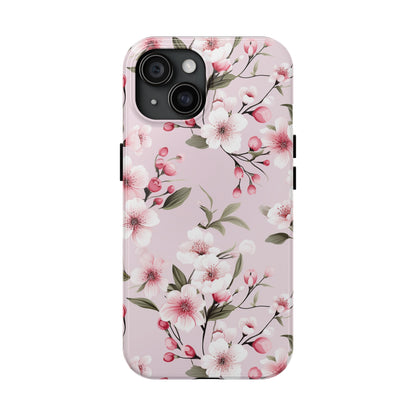 AI Cherry Blossom Pattern Phone Case for iPhone - Lightweight, Impact Resistant, Wireless Charging Compatible-AI phone case-AI By AJ