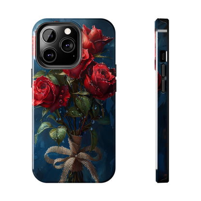 Roses Phone Case for iPhone - Lightweight, Impact Resistant, Wireless Charging Compatible