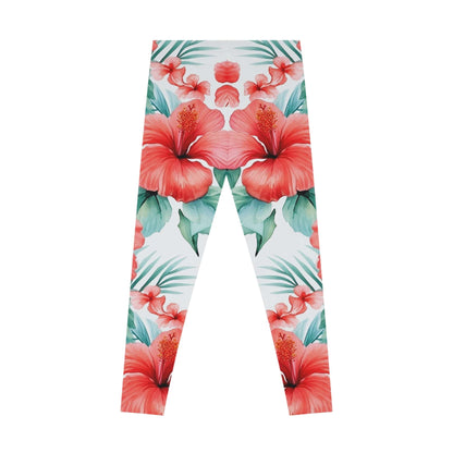 Tropical Hibiscus Leggings - Stylish & Comfy for Active Lifestyles