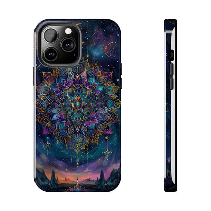 Mandala Pattern Phone Case 3 for iPhone - Lightweight, Impact Resistant, Wireless Charging Compatible