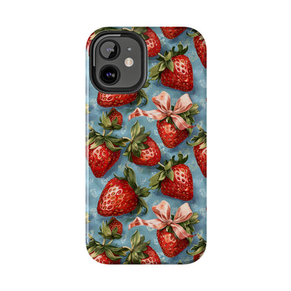 Bows and Berries 2 Phone Case for iPhone - Lightweight, Impact Resistant, Wireless Charging Compatible