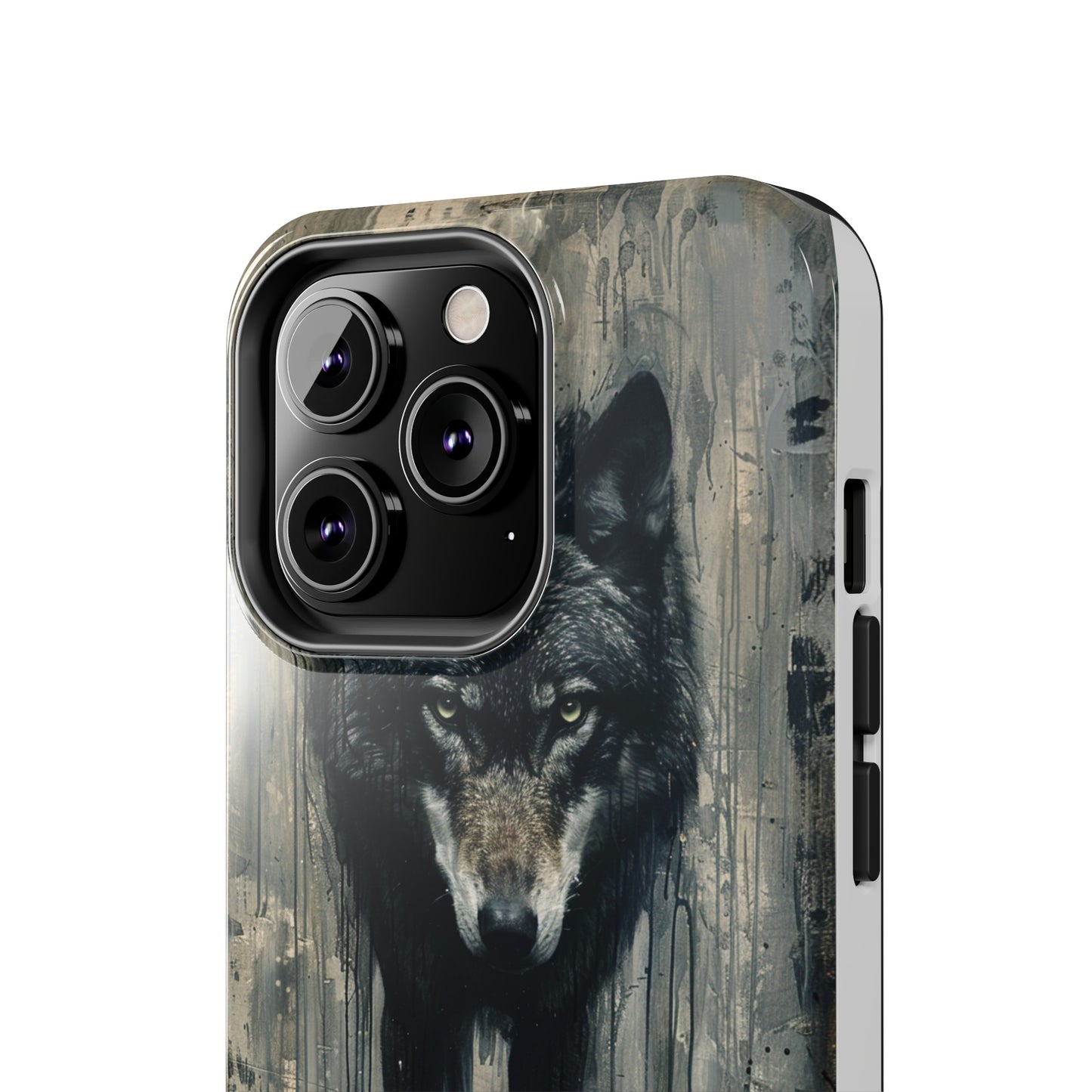 The Arte Povera Style Wolf Phone Case for iPhone - Lightweight, Impact Resistant, Wireless Charging Compatible