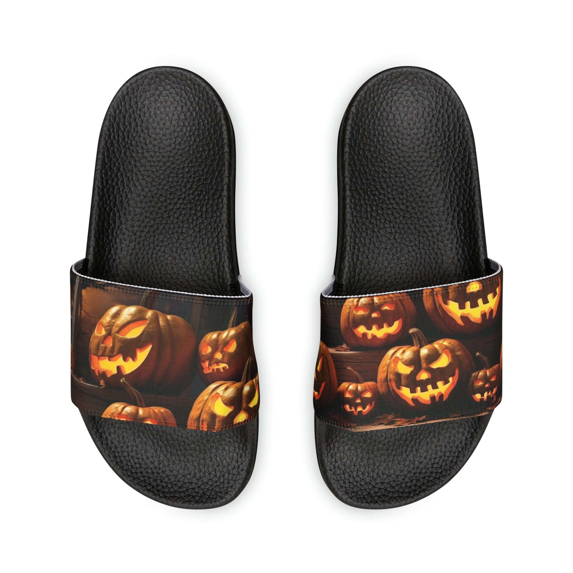 Men's Halloween Pumpkin Dance Slide Sandals