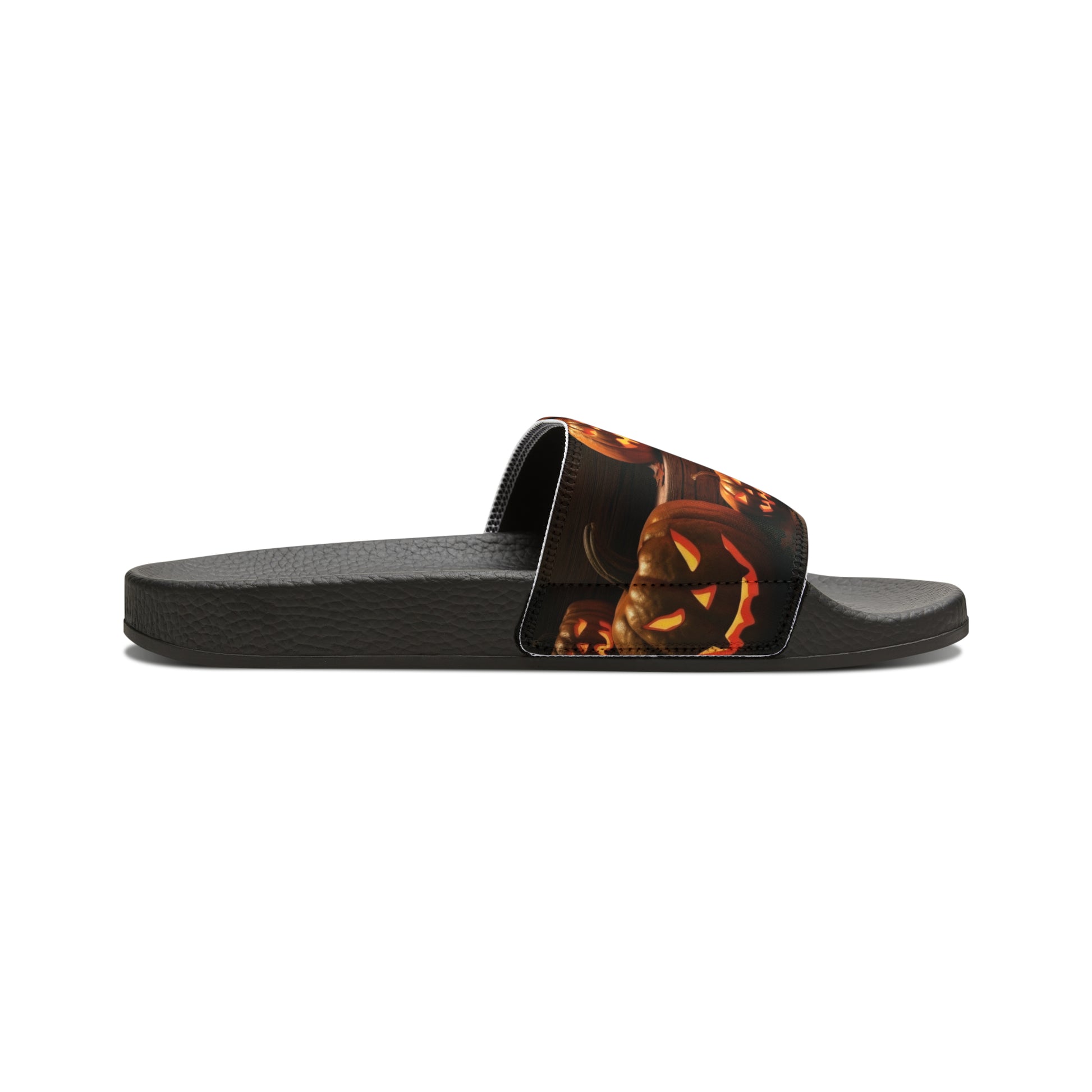 Men's Halloween Pumpkin Dance Slide Sandals