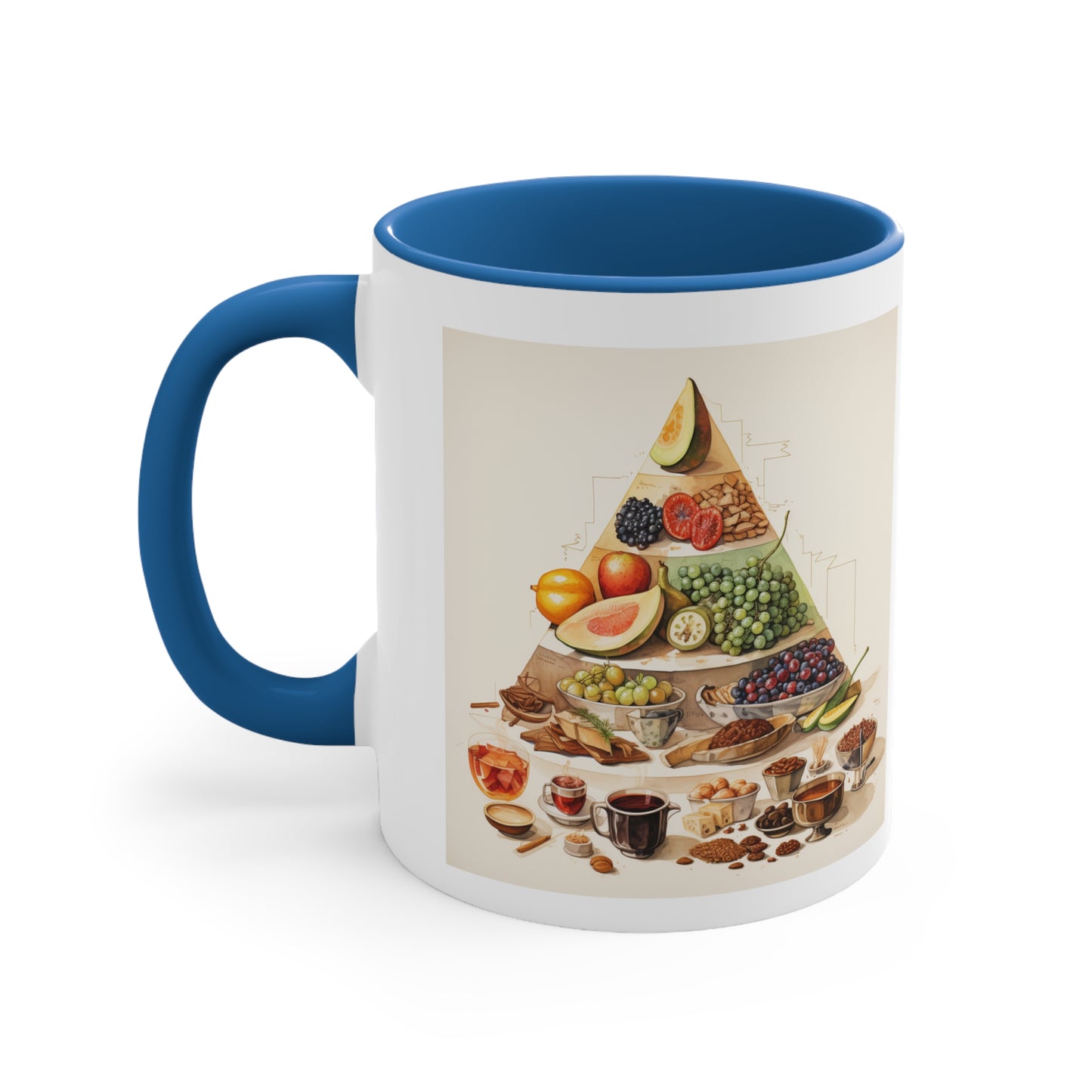 Funny Coffee Mug, 11oz - Caffeine is the foundation of my food pyramid!