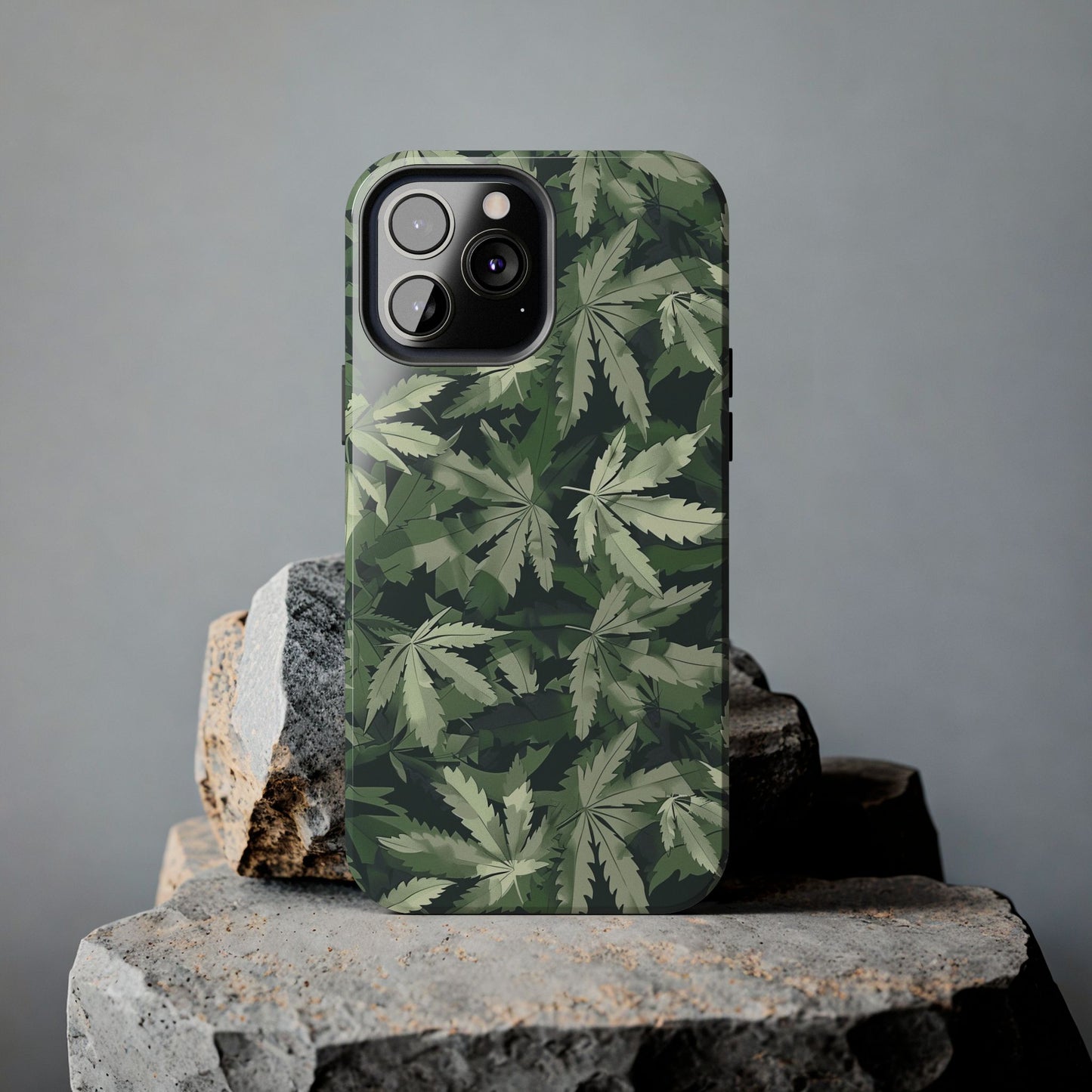 Cannabis Camo 3 Phone Case for iPhone - Lightweight, Impact Resistant, Wireless Charging Compatible