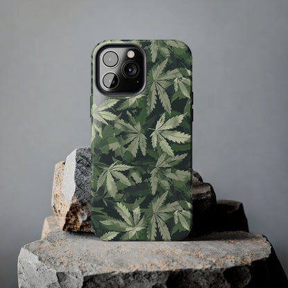 Cannabis Camo 3 Phone Case for iPhone - Lightweight, Impact Resistant, Wireless Charging Compatible