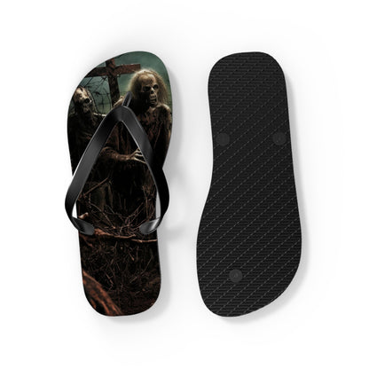 Zombie Outbreak Flip-Flops, Zombie Apocalypse, funny flip flops, Halloween Costume, Halloween Gift, Halloween Shoes,