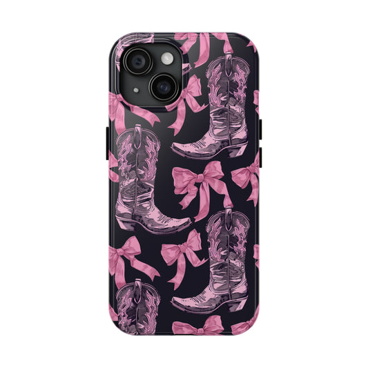 Bows and Boots 2 Phone Case for iPhone - Lightweight, Impact Resistant, Wireless Charging Compatible