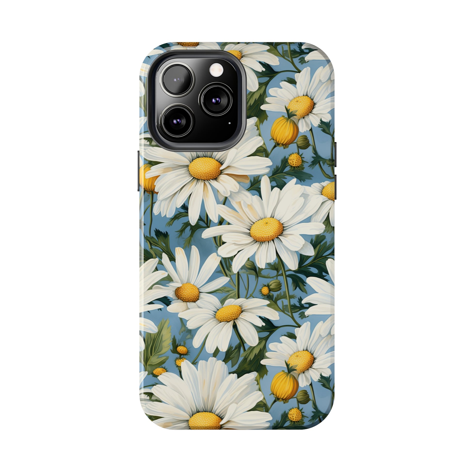 AI Daisy Pattern Phone Case for iPhone - Lightweight, Impact Resistant, Wireless Charging Compatible-AI phone case-AI By AJ