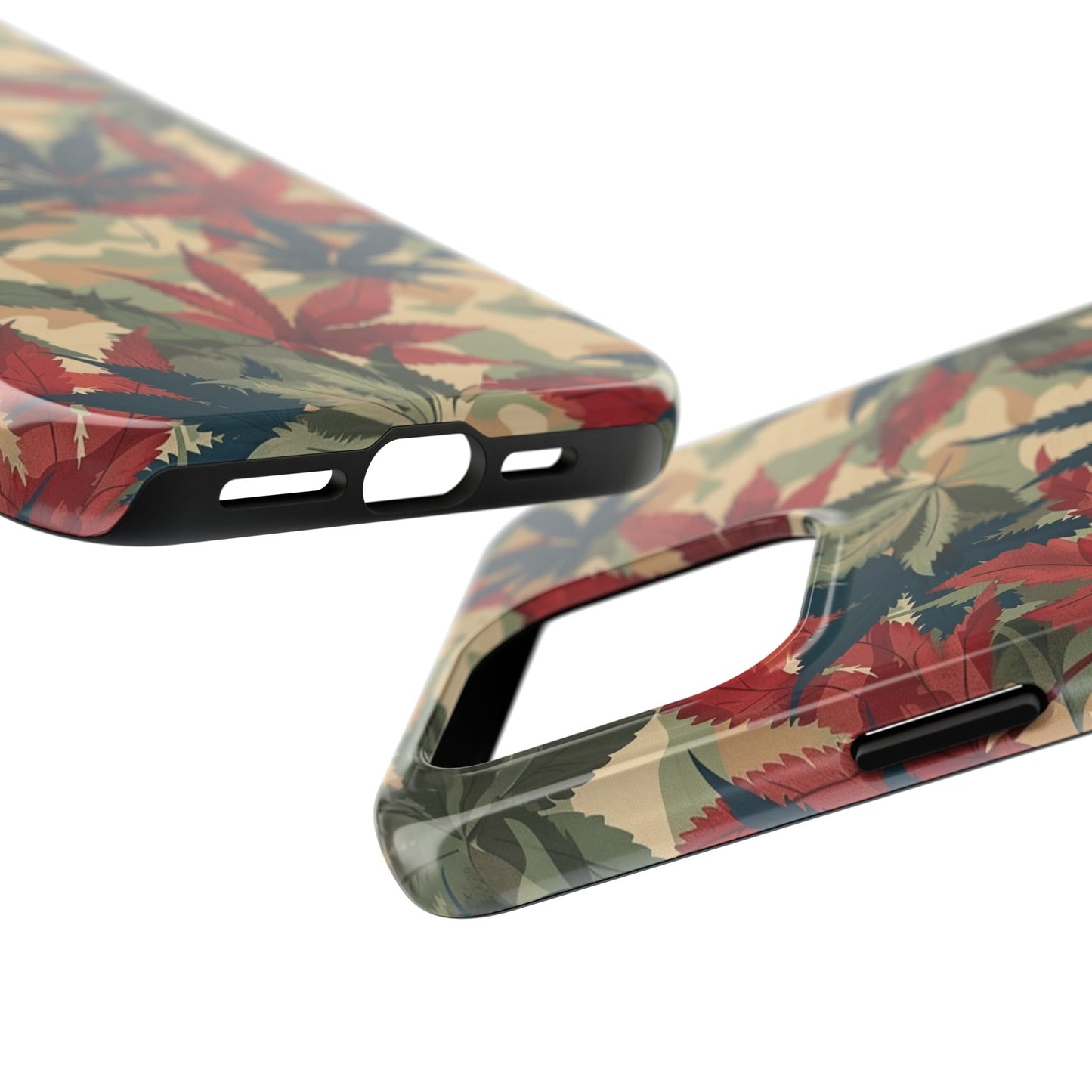 Cannabis Camo Phone Case for iPhone - Lightweight, Impact Resistant, Wireless Charging Compatible